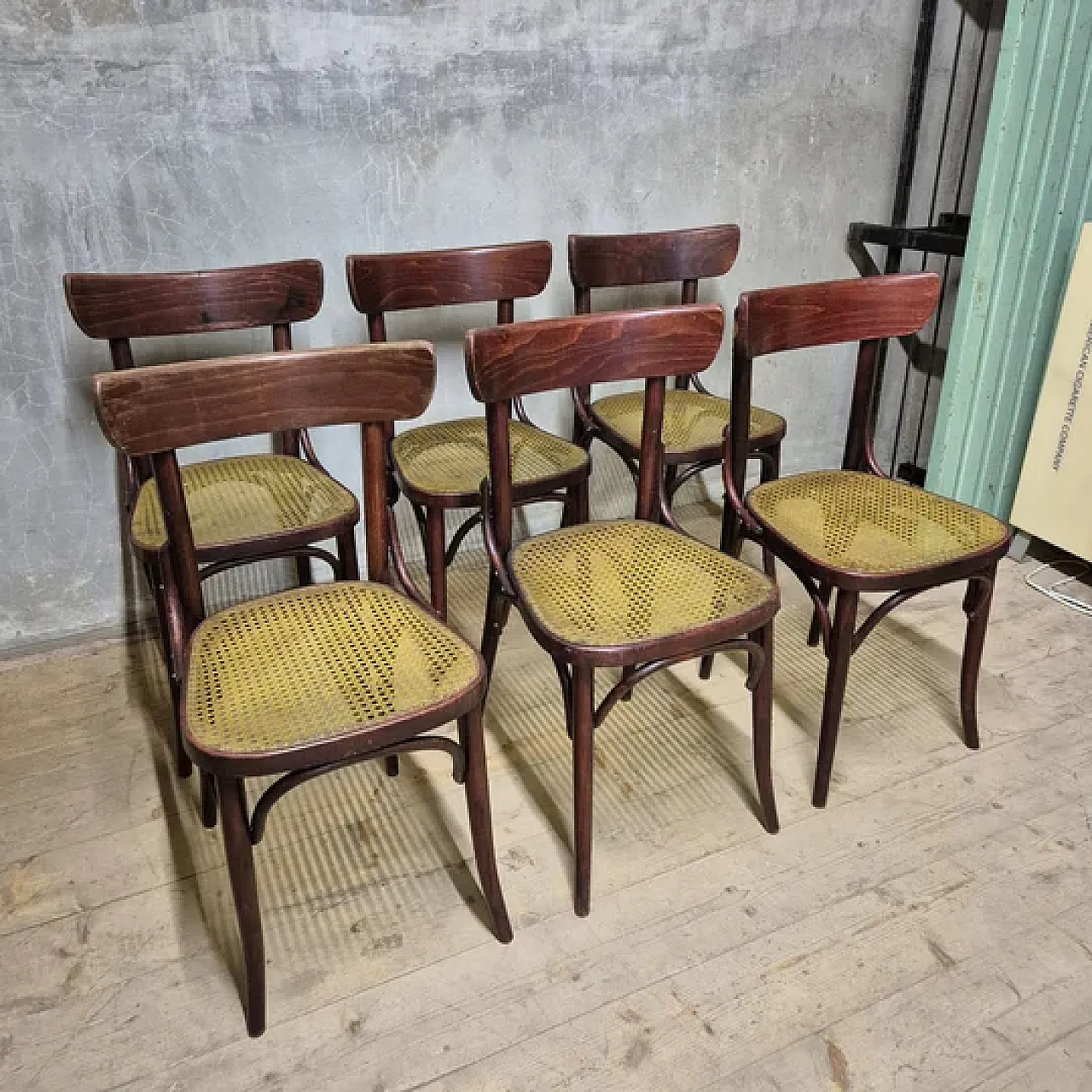 6 Sedie da pranzo in stile Thonet, anni '60 4
