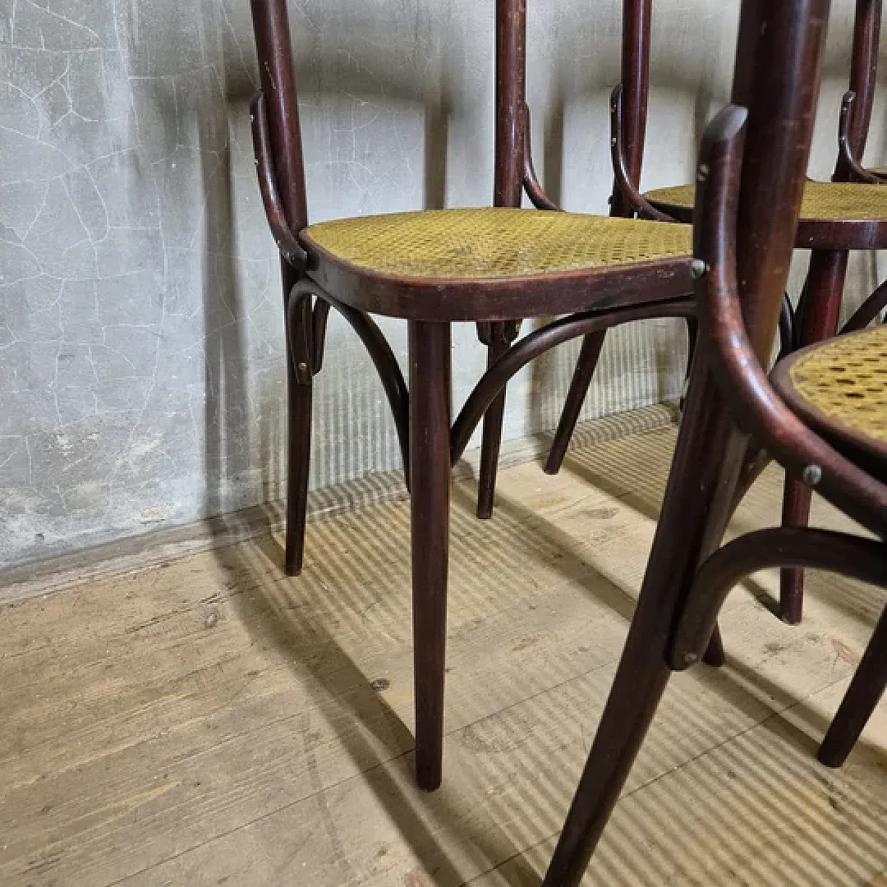 6 Sedie da pranzo in stile Thonet, anni '60 8