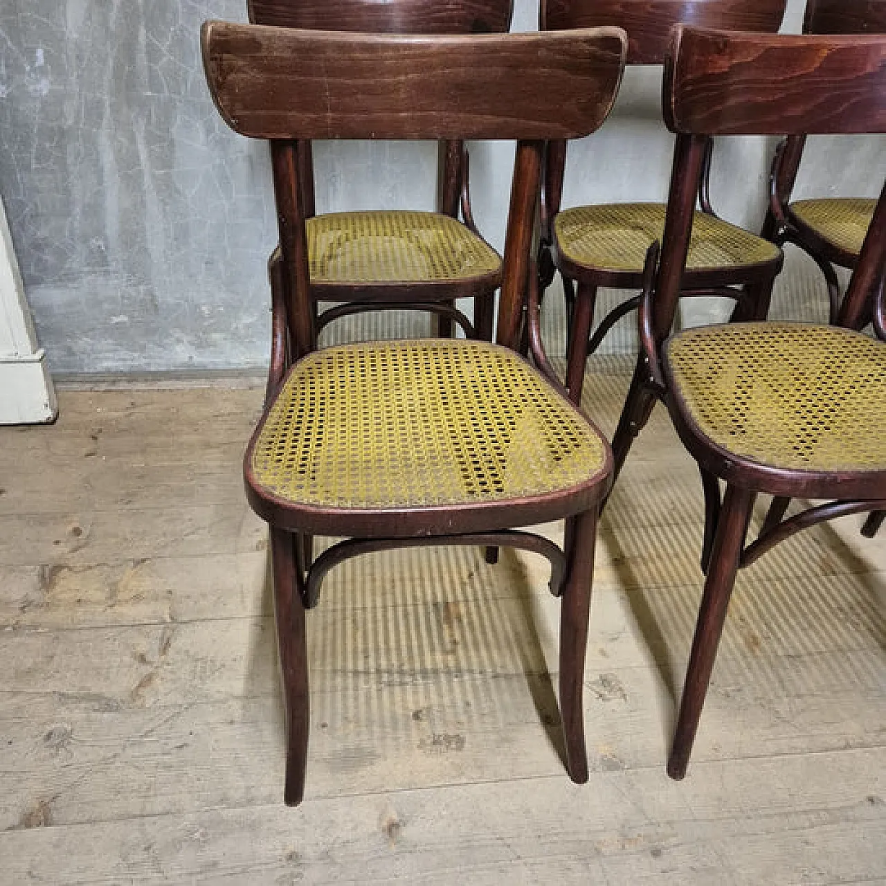 6 Sedie da pranzo in stile Thonet, anni '60 9