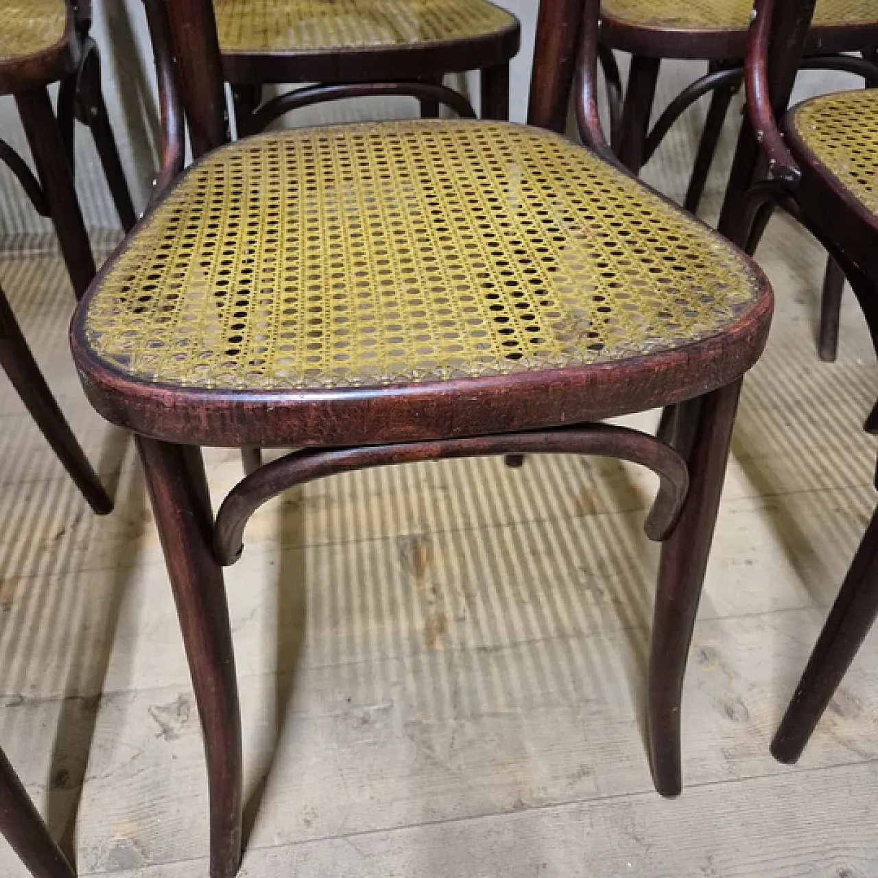 6 Sedie da pranzo in stile Thonet, anni '60 10