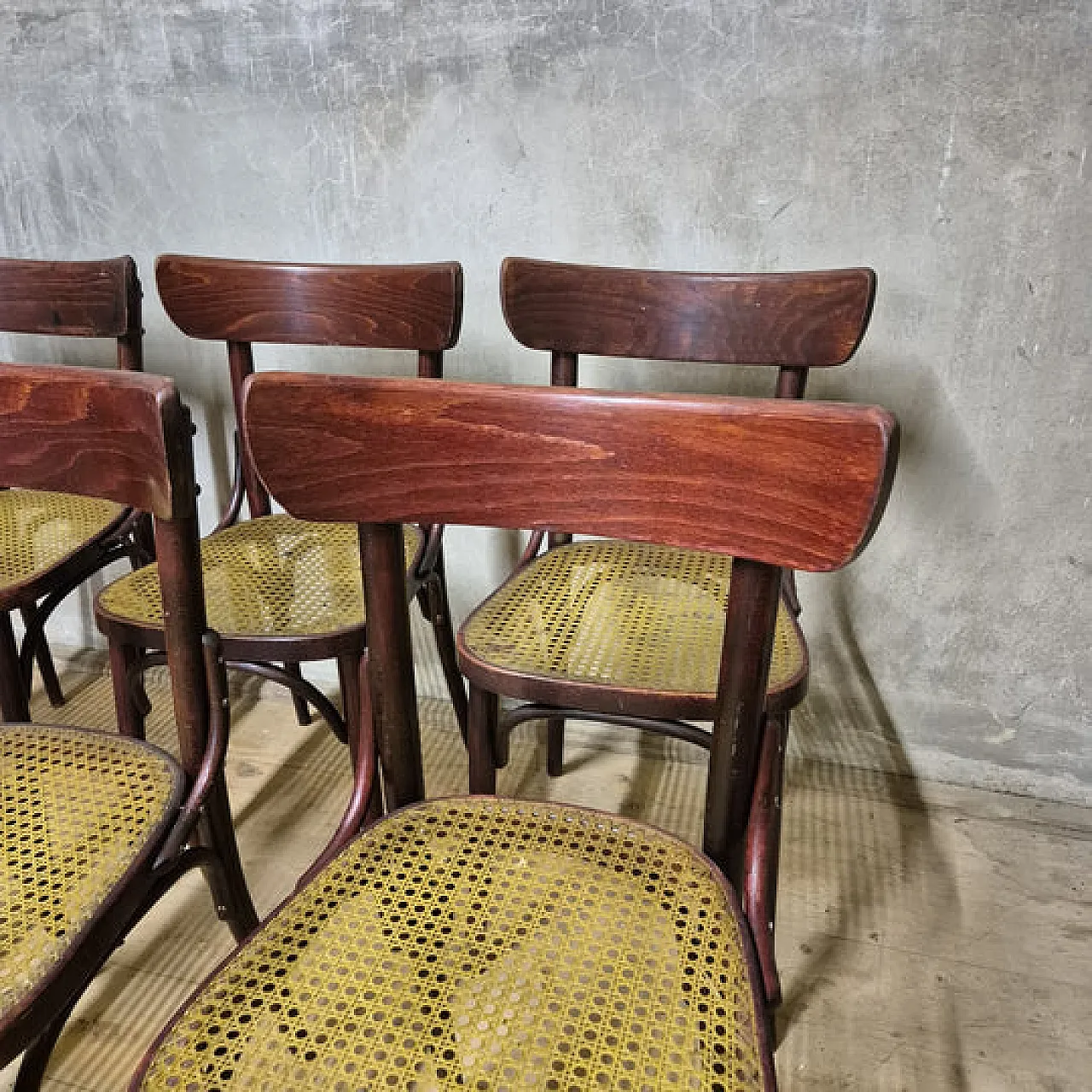 6 Sedie da pranzo in stile Thonet, anni '60 11