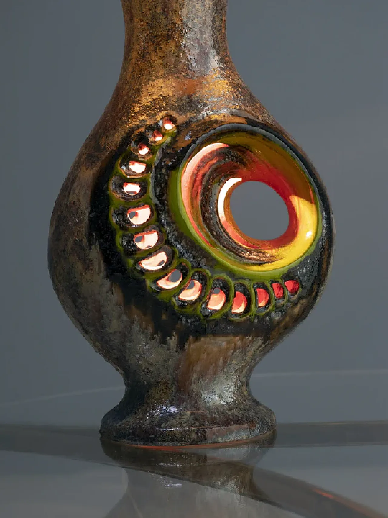 Enorme lampada in ceramica di Walter Gerhards, anni '70 2