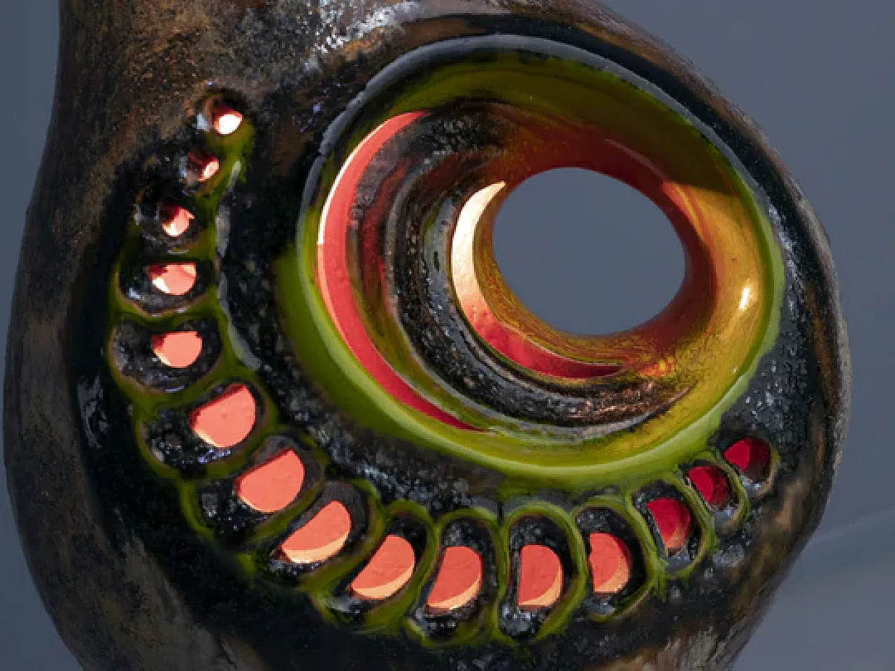 Enorme lampada in ceramica di Walter Gerhards, anni '70 5