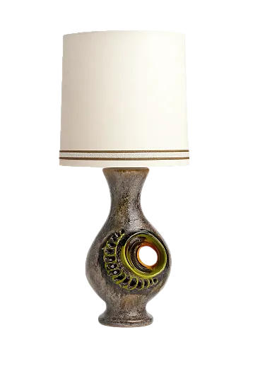 Enorme lampada in ceramica di Walter Gerhards, anni '70