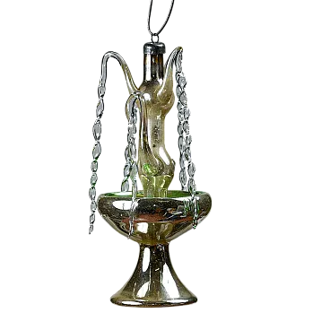 Blown glass fountain, Christmas decoration, late 19th century