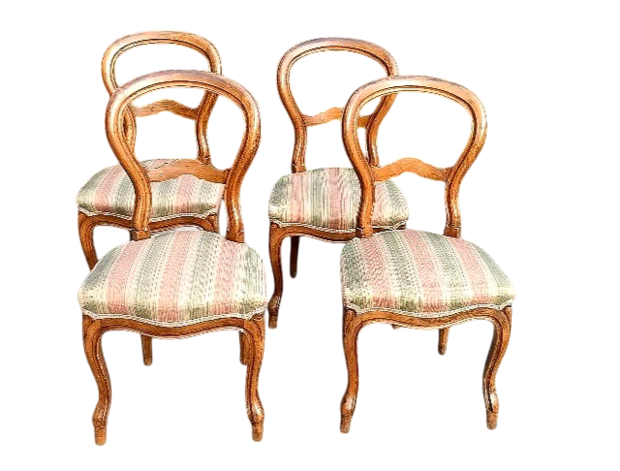 4 Sedie in noce, metà '800 7