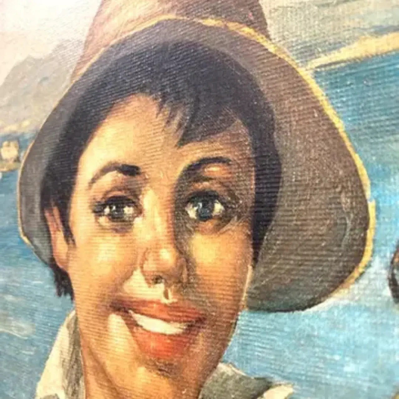 Giovane pescatore italiano di G. De Curtis, olio su tela, '900 3