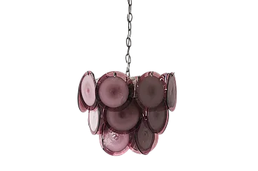 Murano glass discs chandelier by AV Mazzega, 1970s