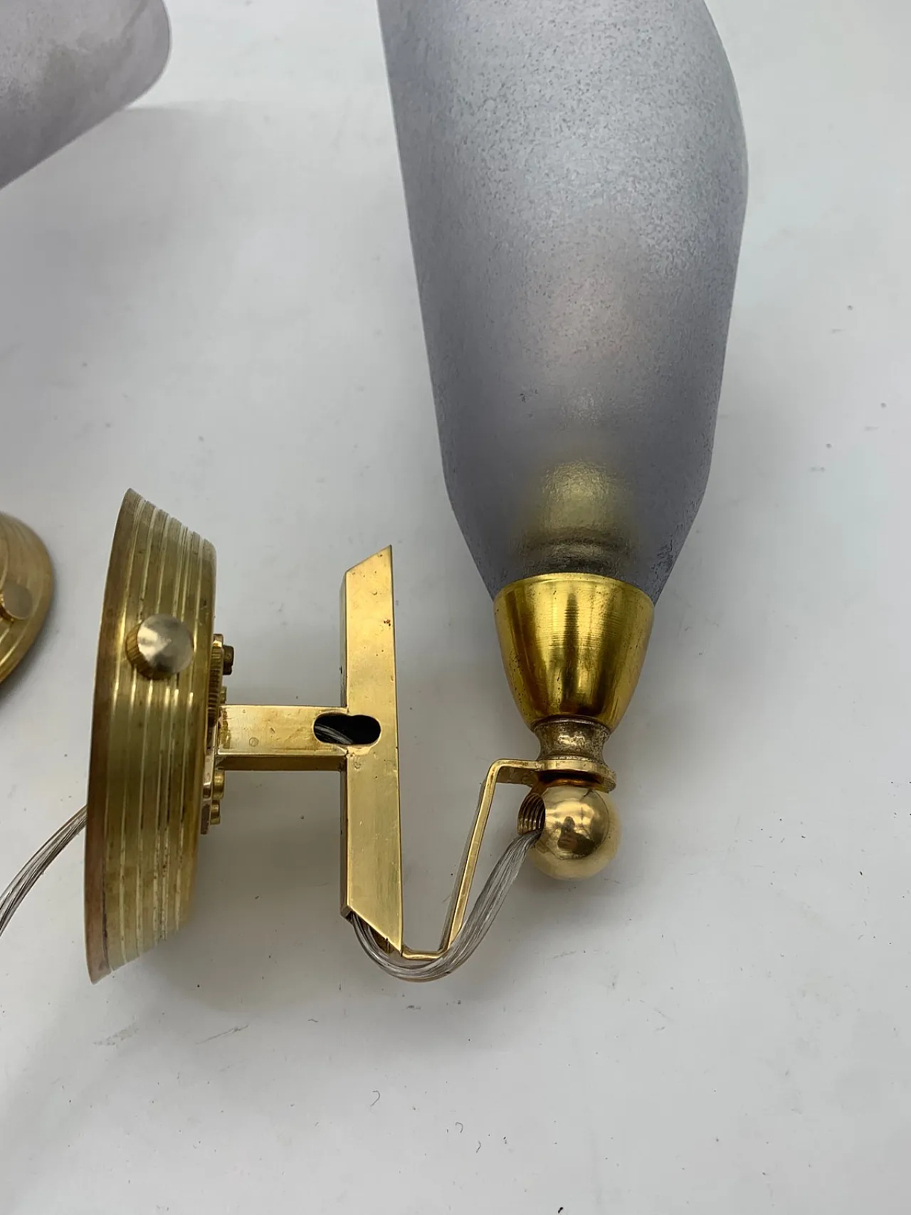 Coppia applique in vetro attribuite a Seguso, anni '50 3