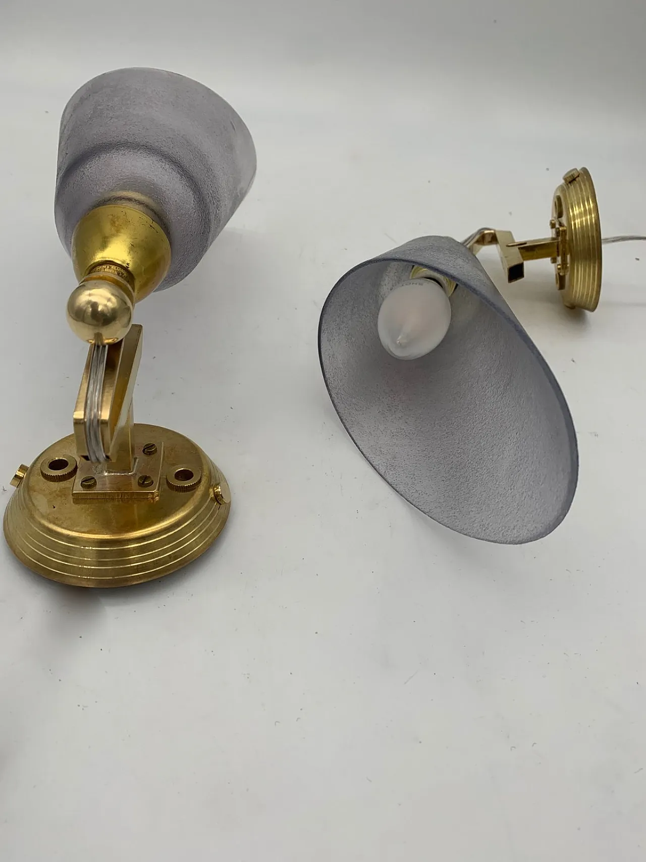 Coppia applique in vetro attribuite a Seguso, anni '50 5