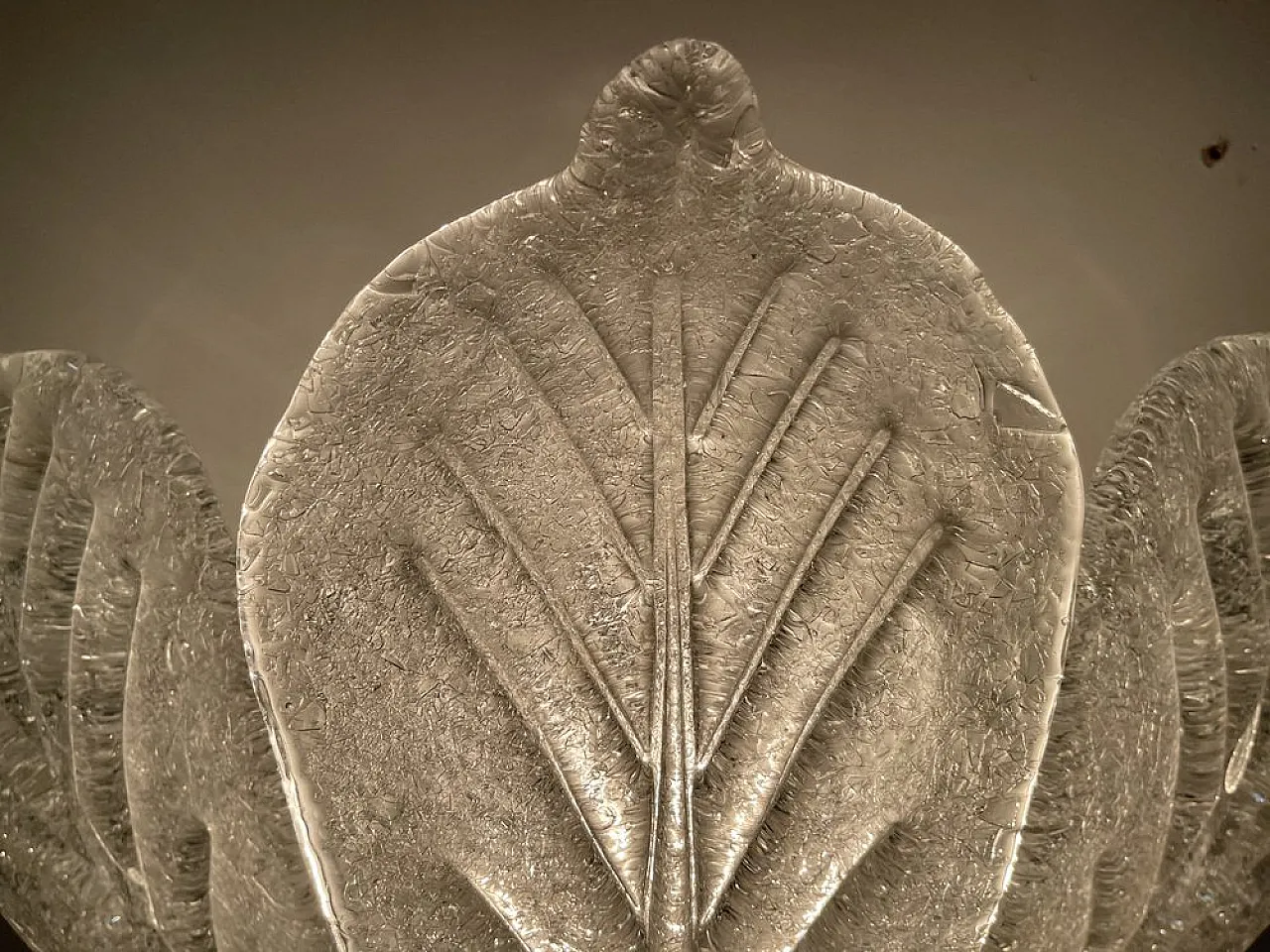 Coppia di applique in vetro di Murano, anni '70 3