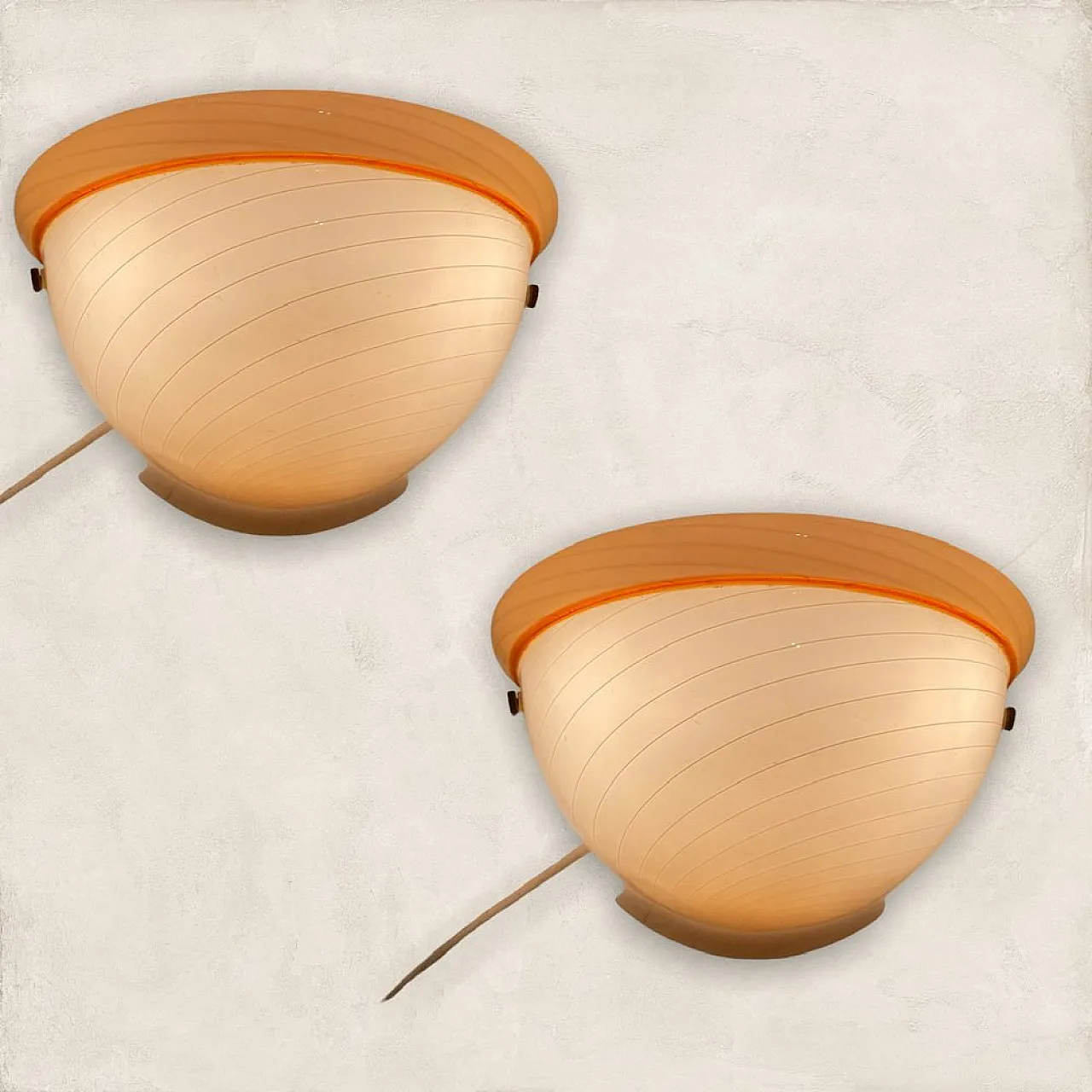 Pair of Italian Murano glass sconces, 1970s 4