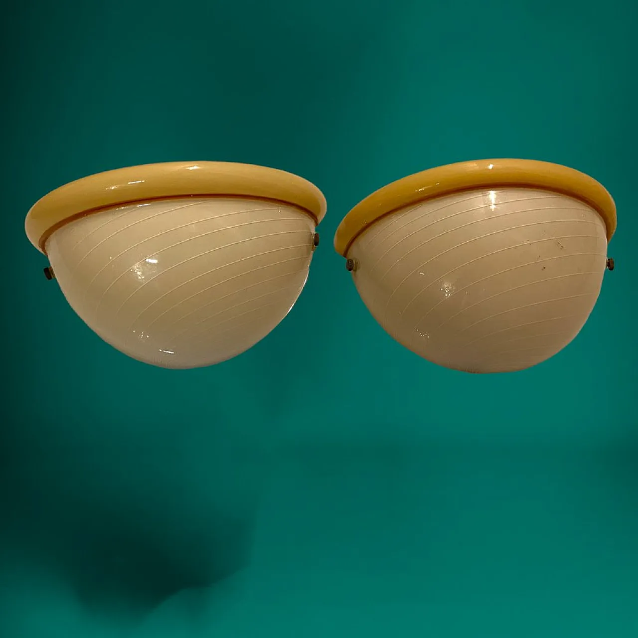 Pair of Italian Murano glass sconces, 1970s 7