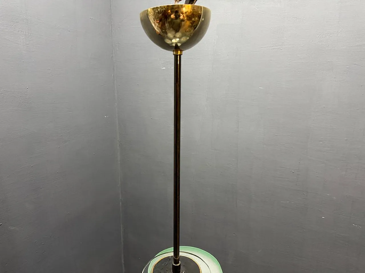 Lampadario Art Déco in vetro di Murano, anni '60 10