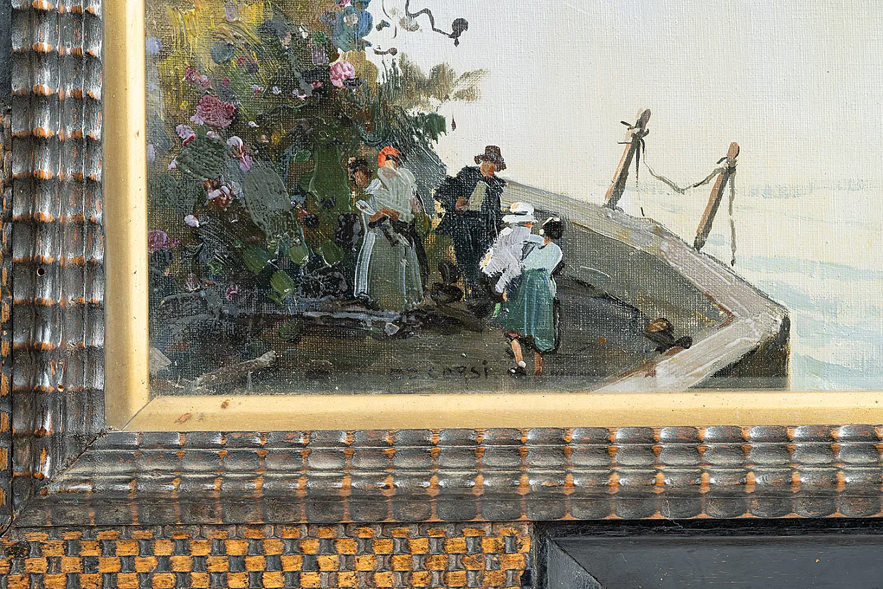 Oil painting on canvas with frame signed Nicolas De Corsi, 19th c. 3