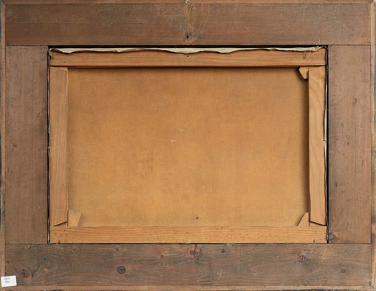 Oil painting on canvas with frame signed Nicolas De Corsi, 19th c. 4