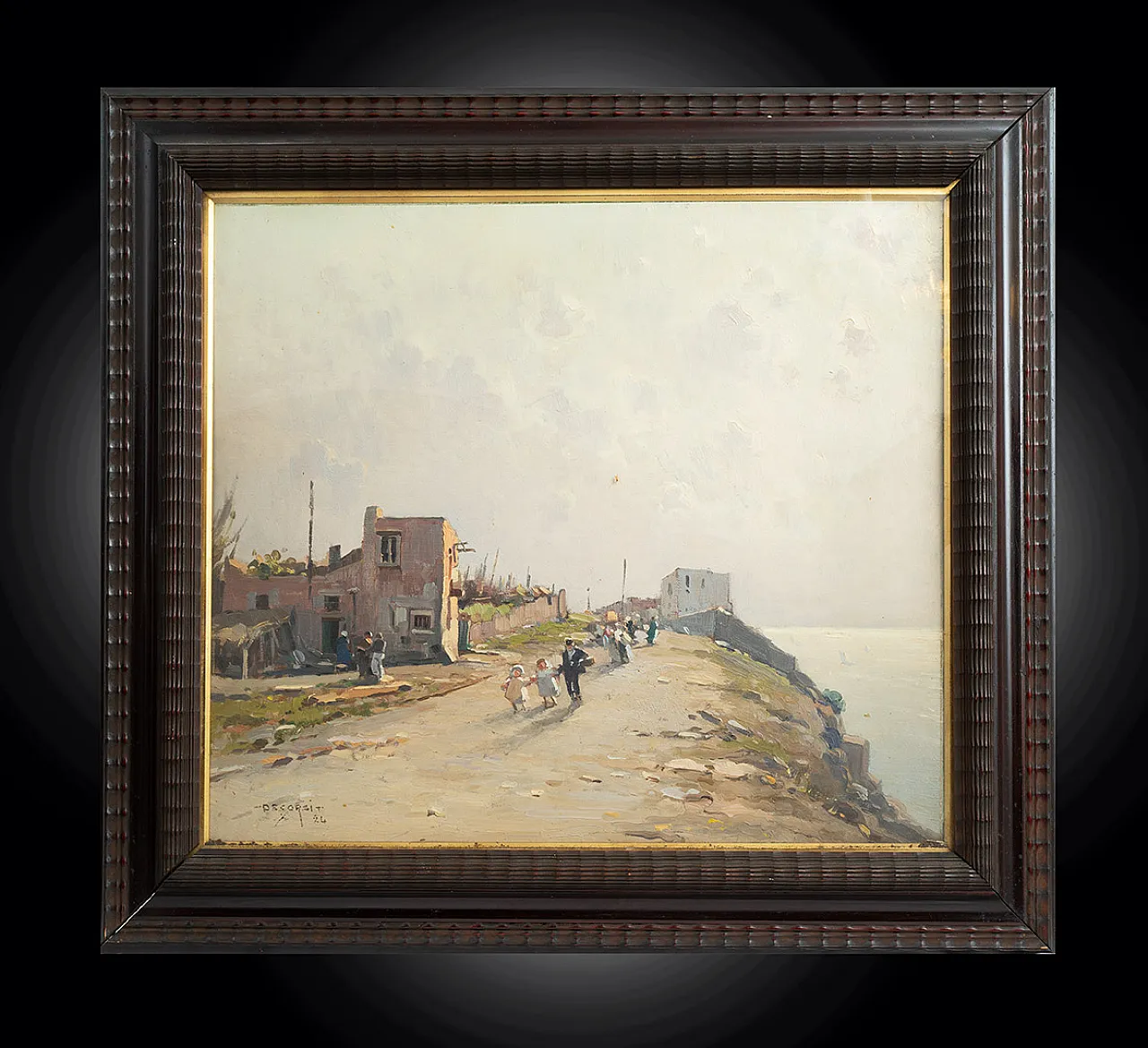 Nicolas De Corsi, dipinto olio su tela con cornice, '900 1