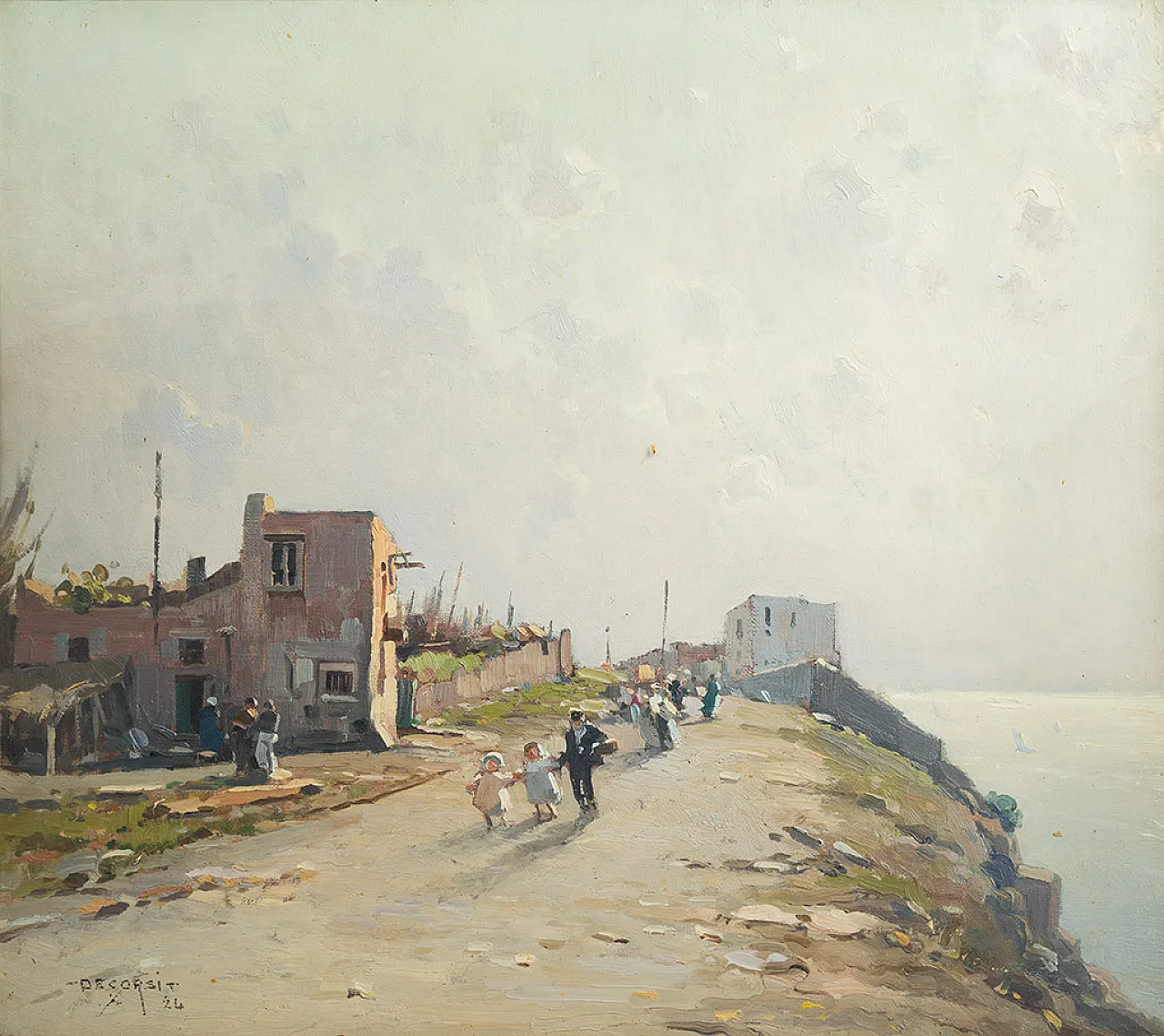 Nicolas De Corsi, dipinto olio su tela con cornice, '900 2