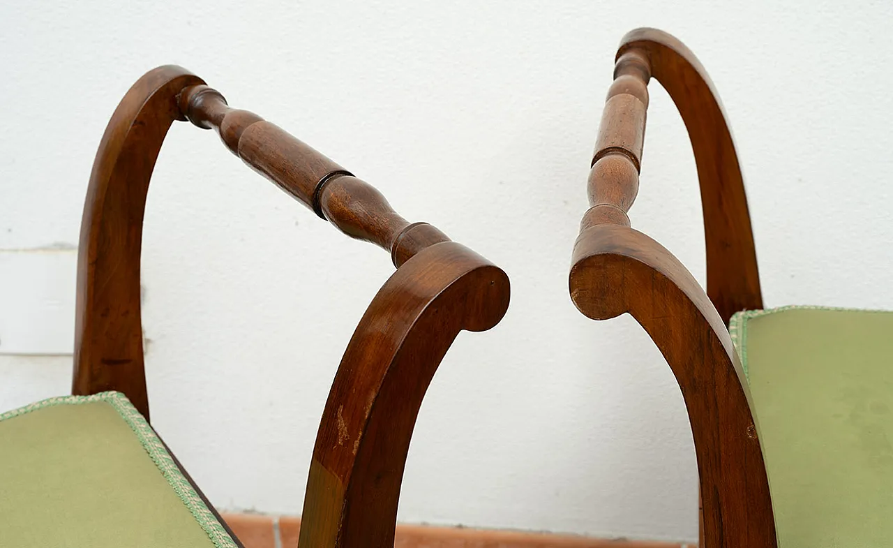 Coppia di sgabelli da regista in piuma di mogano, '800 3