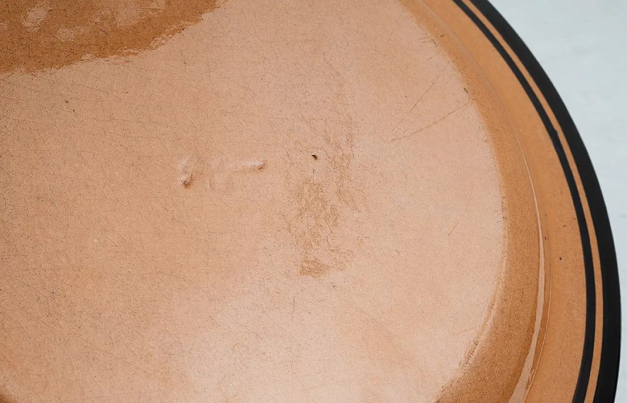 Coppia di piatti Giustiniani in terracotta policroma, '800 5