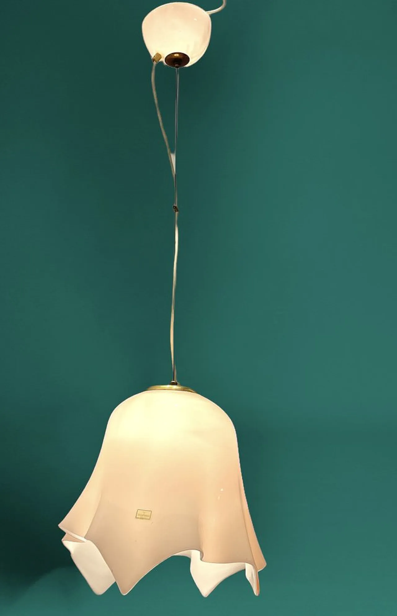 Pink Murano glass pendant lamp by De Mayo, 90s 8