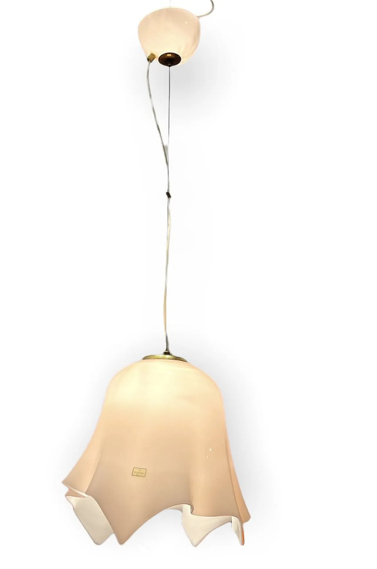 Pink Murano glass pendant lamp by De Mayo, 90s 9