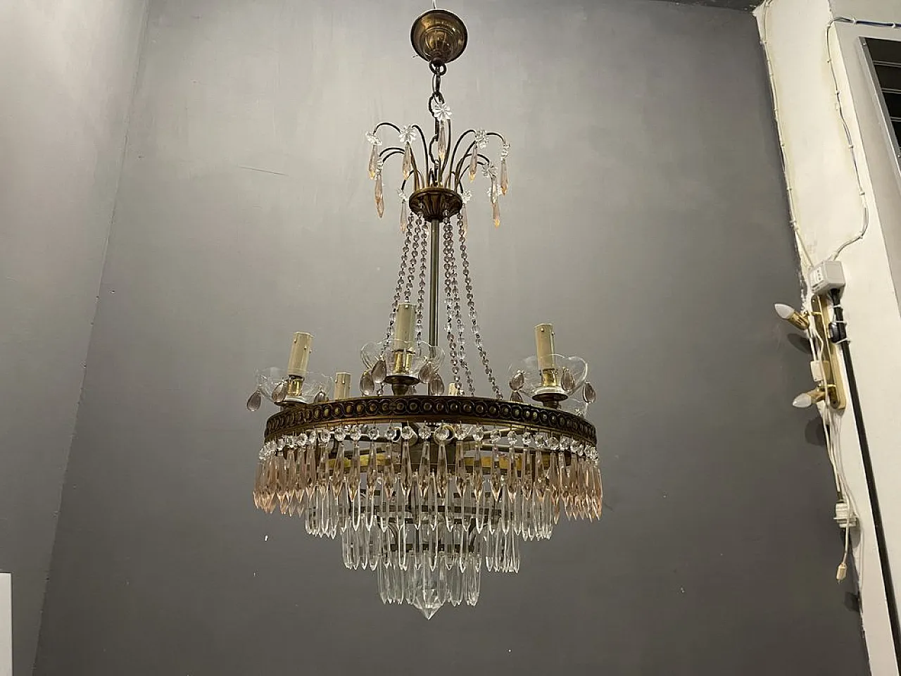 Murano glass chandelier, Italy, 1950s 12