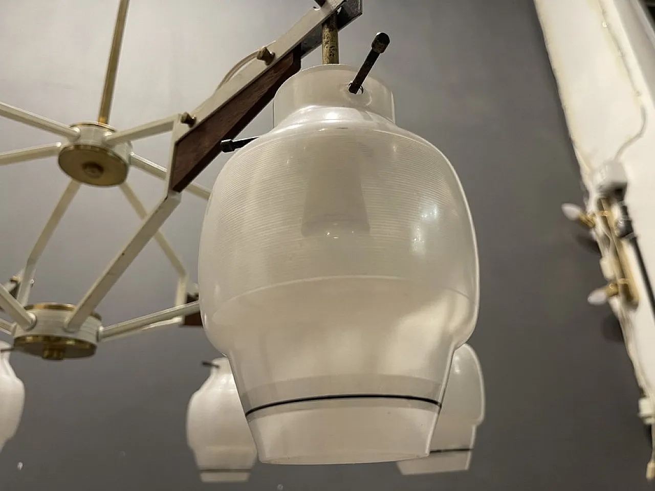 Geometric chandelier from Stilnovo, Italy, 1950s 3