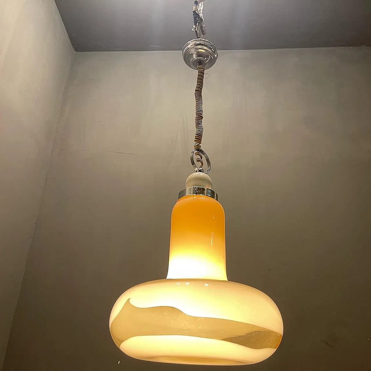 Mid-Century Murano glass pendant lamp, 70s 4