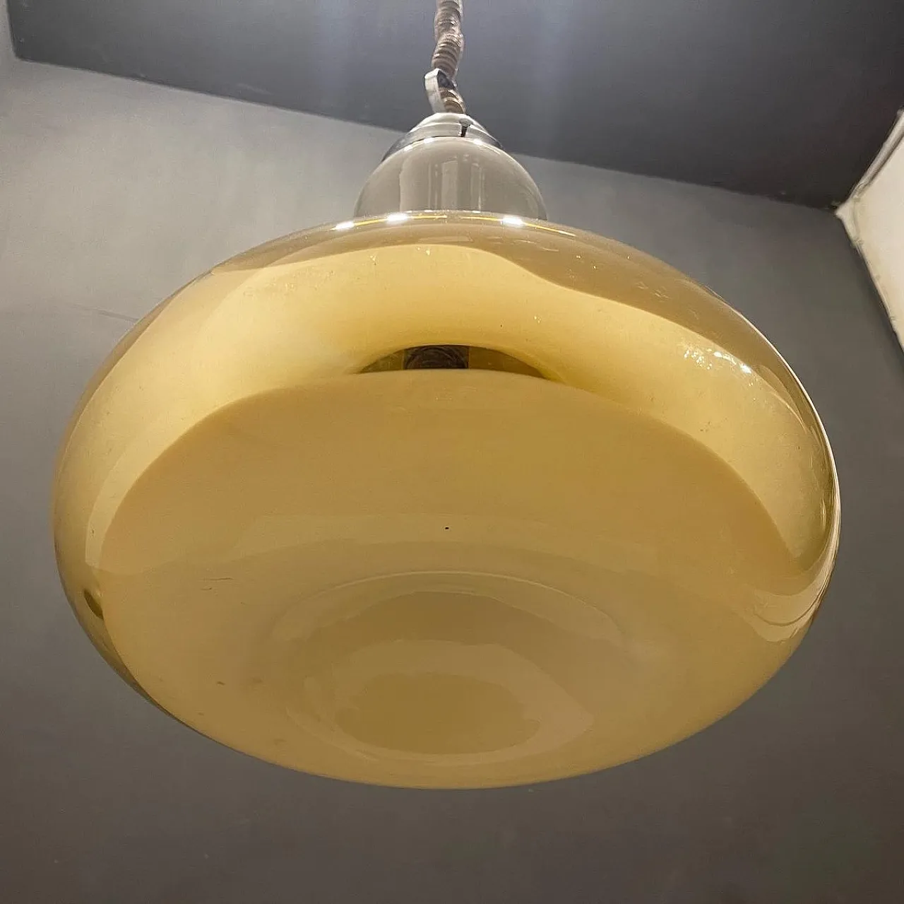 Mid-Century Murano glass pendant lamp, 70s 8