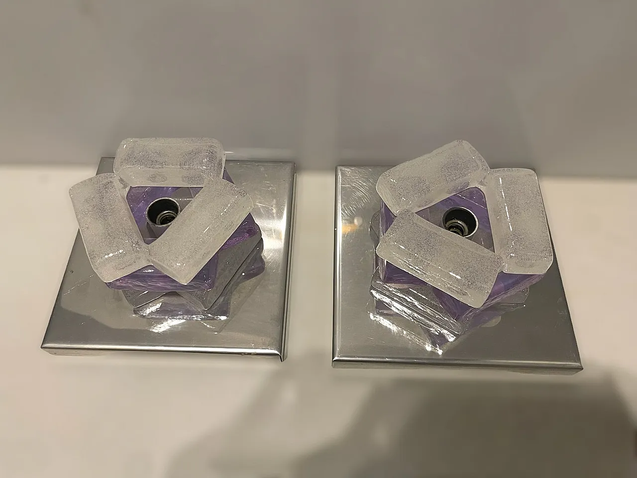 Pair of sconces by Albano Poli for Poliarte, 1970s 6