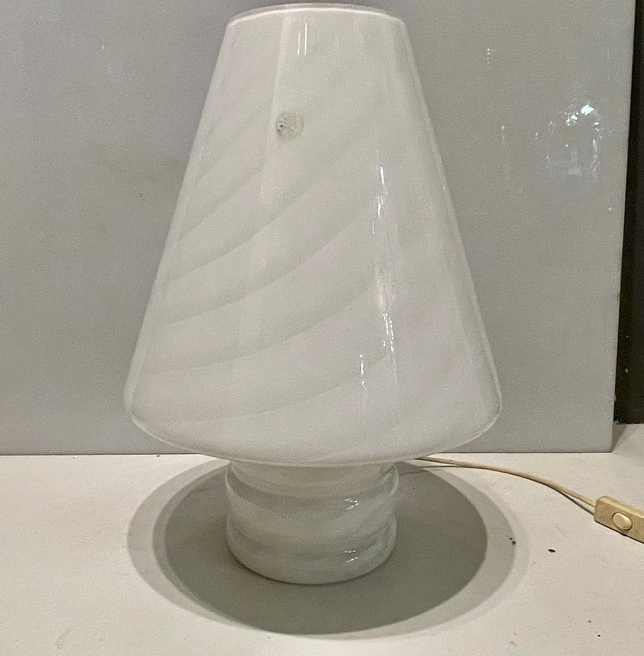 Lampada da tavolo in vetro di Murano di Venini, anni '70 1