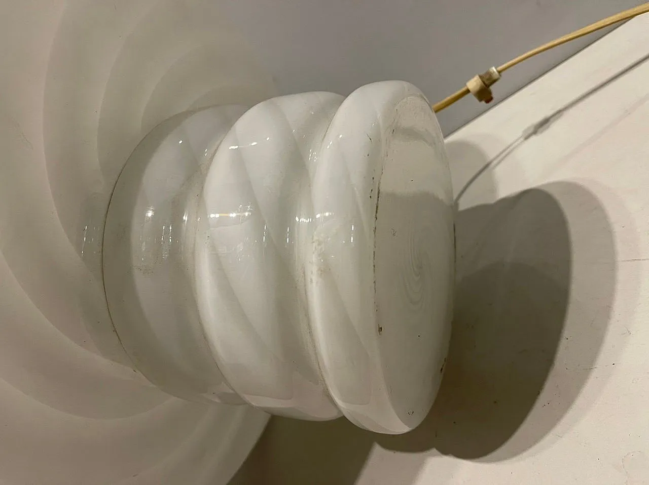 Lampada da tavolo in vetro di Murano di Venini, anni '70 7