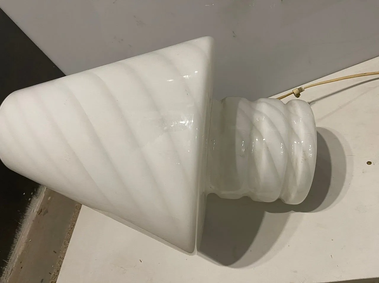 Lampada da tavolo in vetro di Murano di Venini, anni '70 8