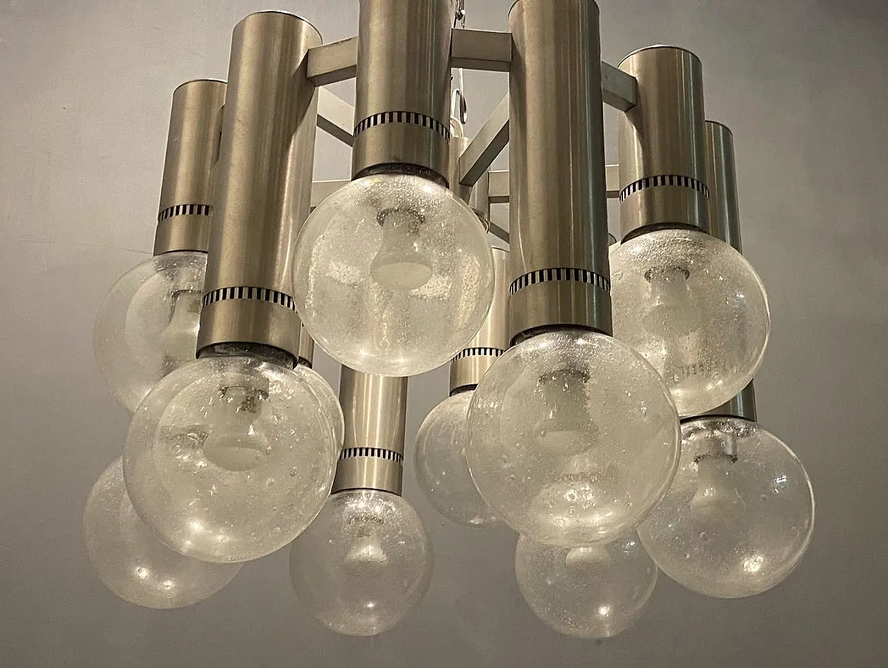 Mid-Century Murano glass pendant lamp by Gaetano Sciolari 8