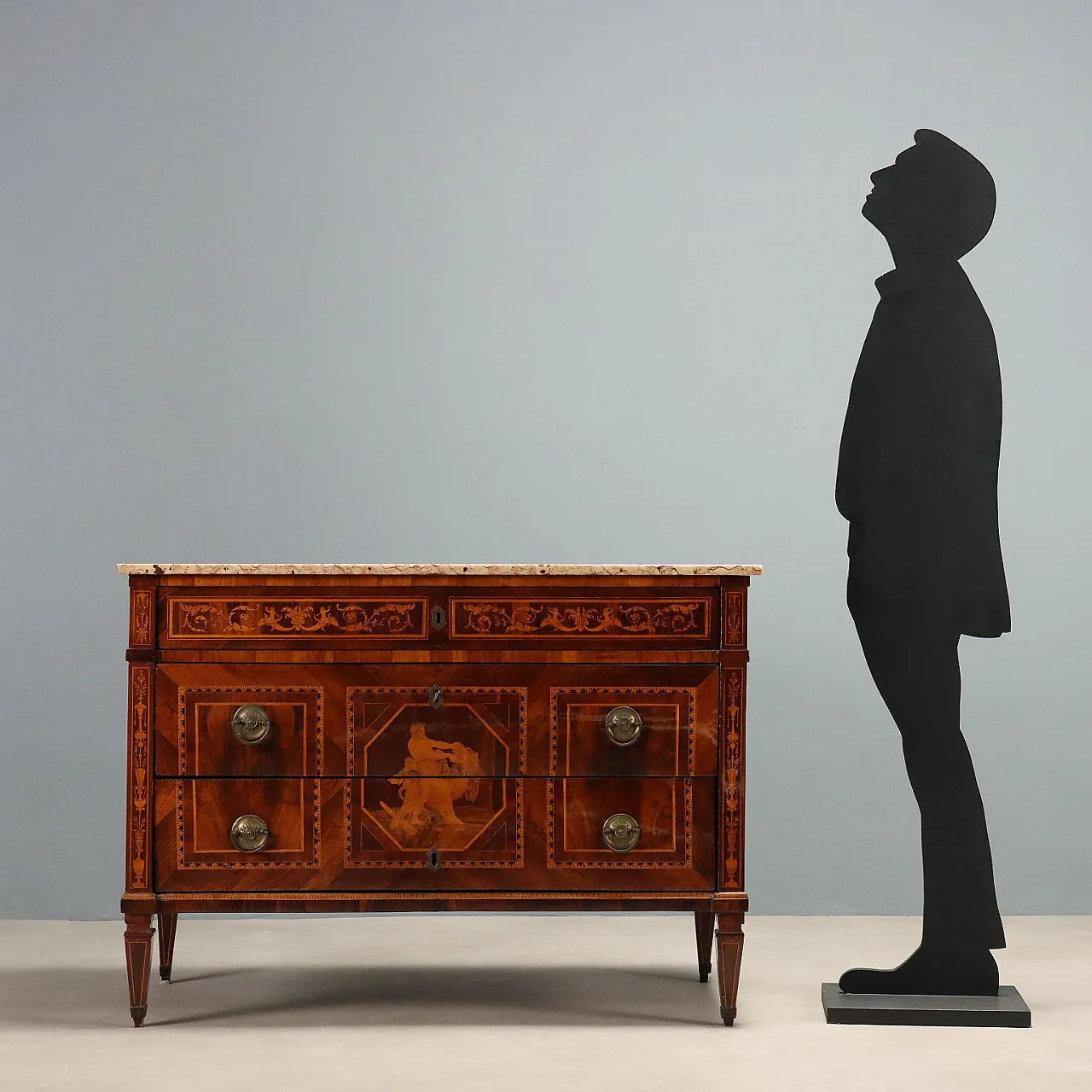 Cassettone neoclassico in noce, fine '700 2