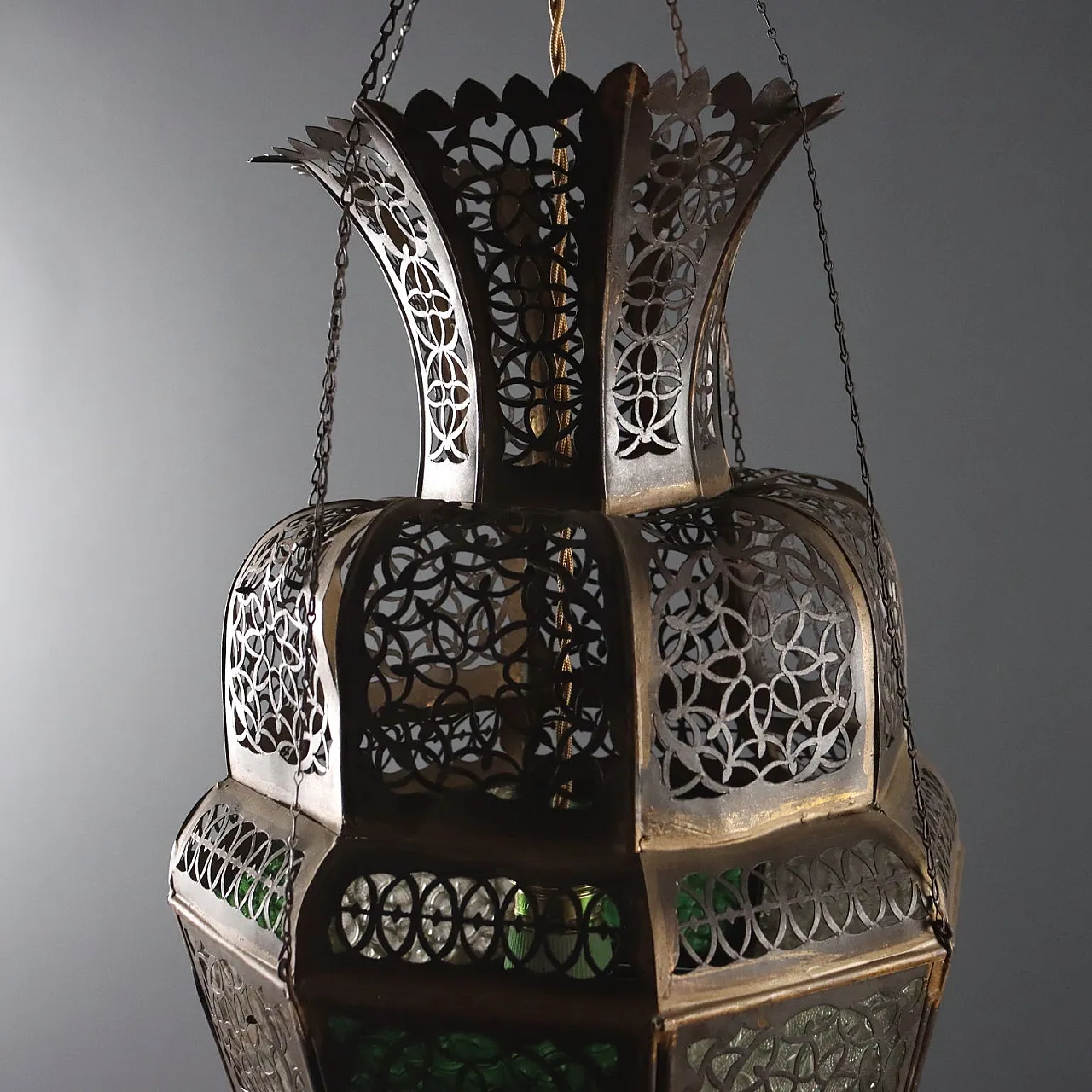 Lampada da soffitto a forma di lanterna, primo '900 9