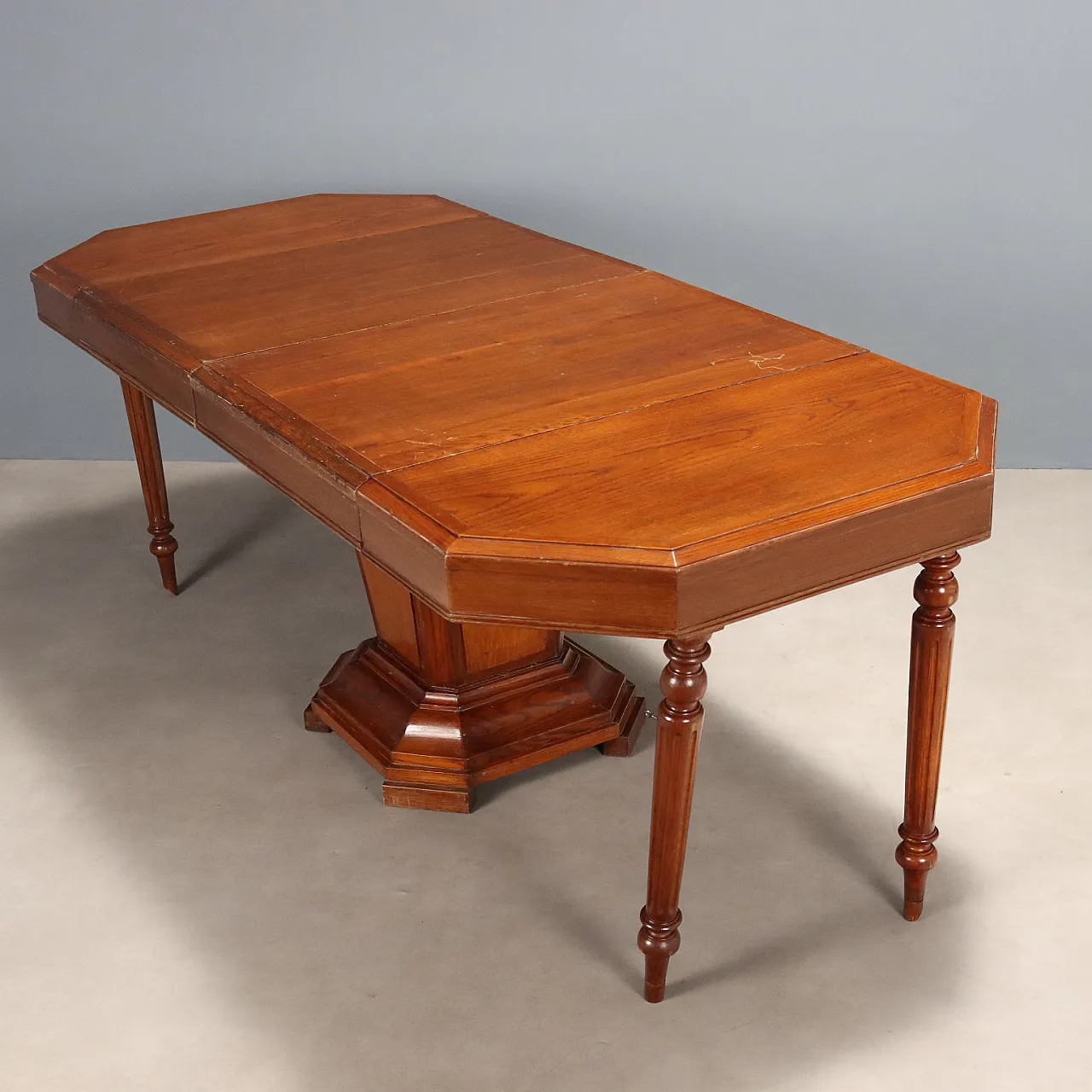 Tavolo allungabile in rovere, primo '900 8