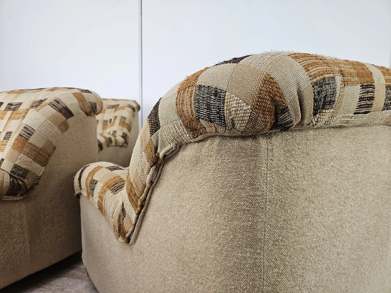 Poltrone modulari in stoffa, anni '70 11