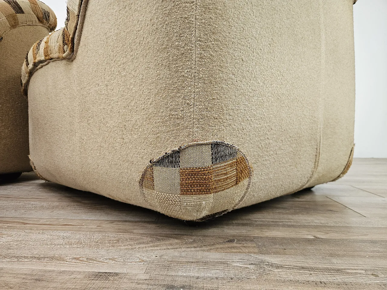 Poltrone modulari in stoffa, anni '70 12