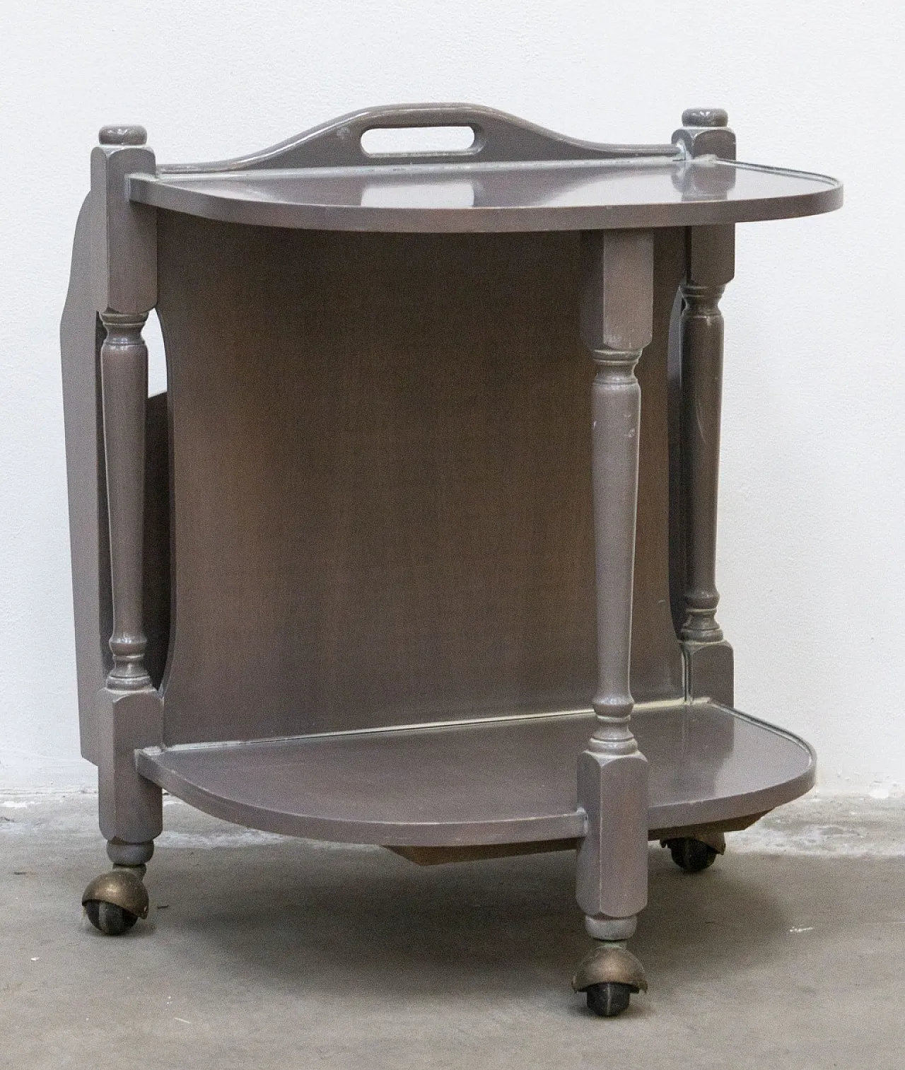 Wooden Trolley with Magazine Rack, 90s 2