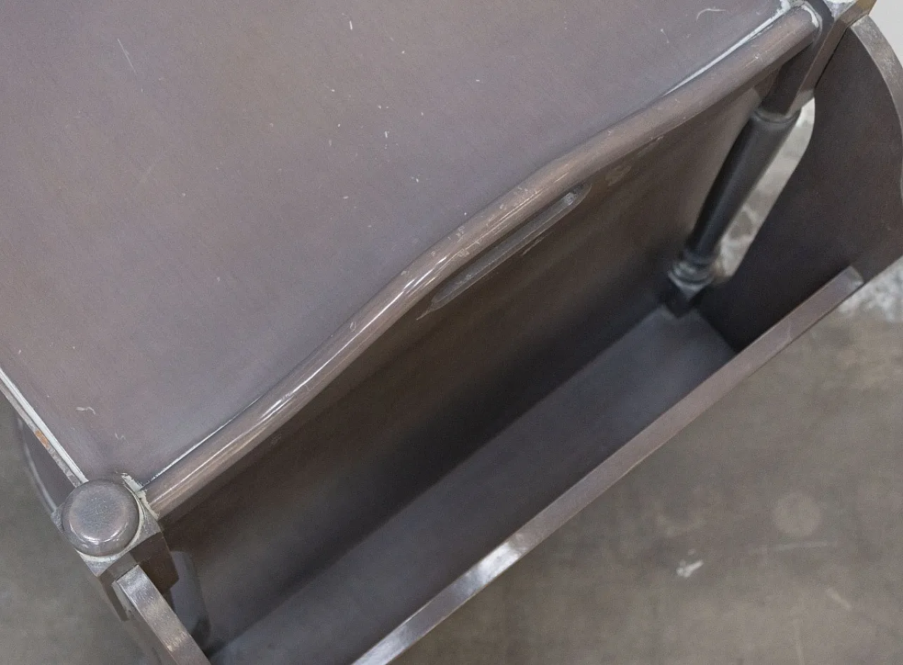 Wooden Trolley with Magazine Rack, 90s 13