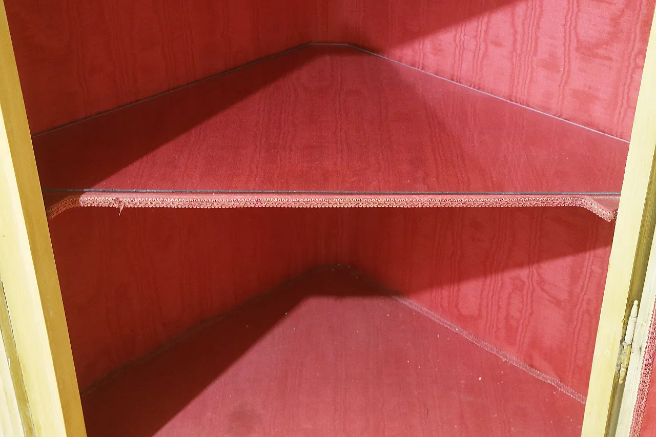 Empire style ivory lacquered curved corner cabinet, 19th century 24