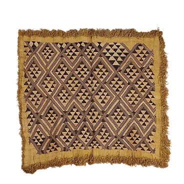 Tessuto shoowa in rafia reale, '900