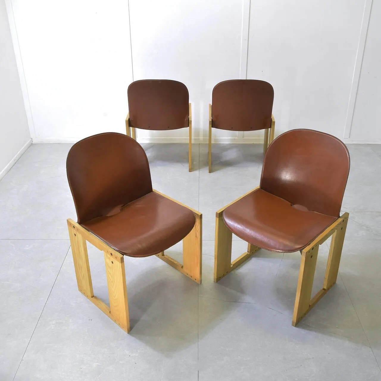 4 Dialogo Chairs by Afra & Tobia Scarpa for B&B/C&B Italia, 1970s 6