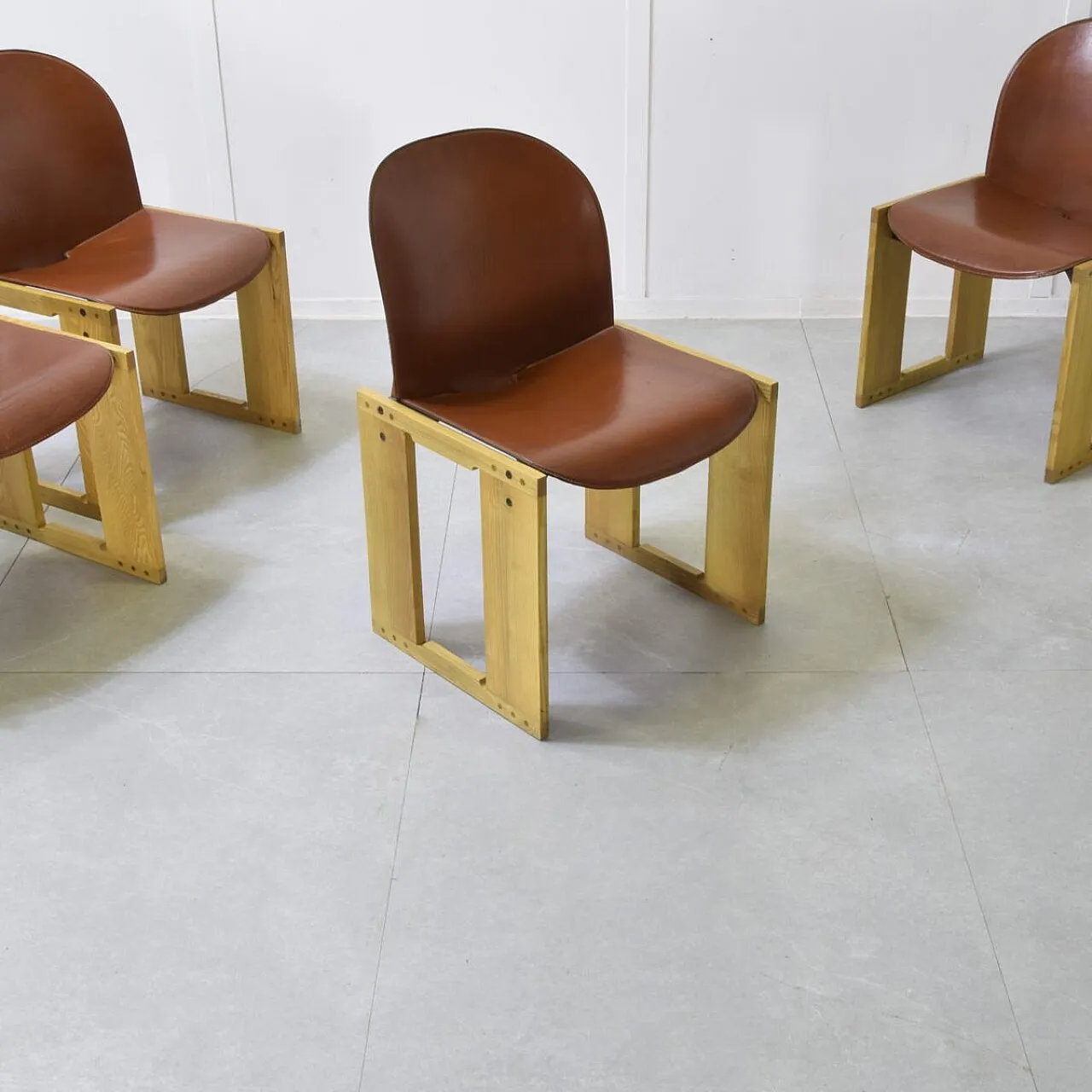 4 Dialogo Chairs by Afra & Tobia Scarpa for B&B/C&B Italia, 1970s 9