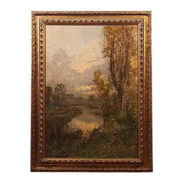 Eugenio Gignous, oil on canvas with frame, 19th century