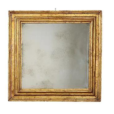 Specchiera in legno modanato e dorato, primo '700