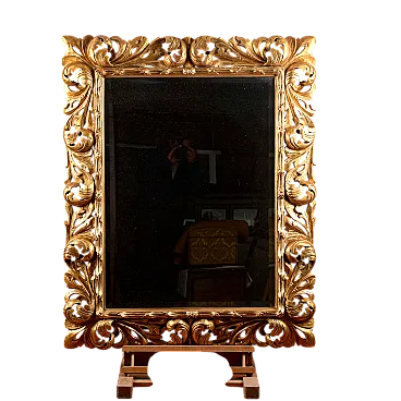 Antique gold leaf carved mirror, 20th century