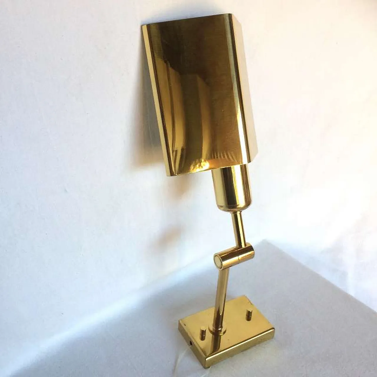 Lampada da parete EGOLUCE in ottone, anni '80 6